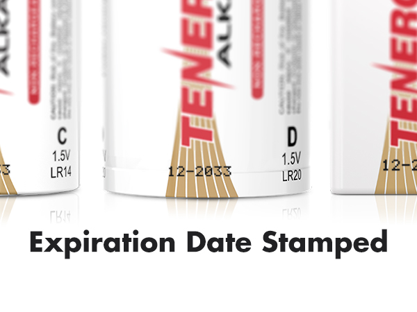 Expiration date stamped for freshness