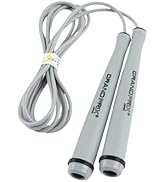 Speed Jump Rope for Men &amp; Women (Grand Prix Speed Series) | Adjustable PVC Jump Rope for Fitness,...