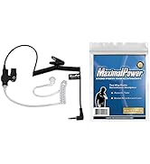 MaximalPower RHF 617-1N 3.5mm RECEIVER/LISTEN ONLY Surveillance Headset Earpiece with Clear Acous...