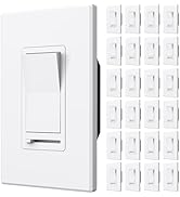 Amico 24 Pack Dimmer Light Switch, Single-Pole or 3-Way Slide Dimmer Switches for Led Lights, Sui...
