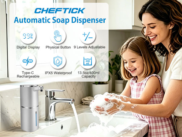 Automatic foaming soap dispenser