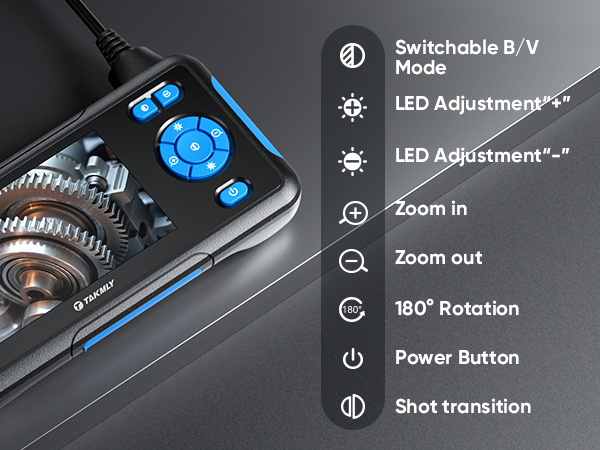 dual lens endoscope camera with light