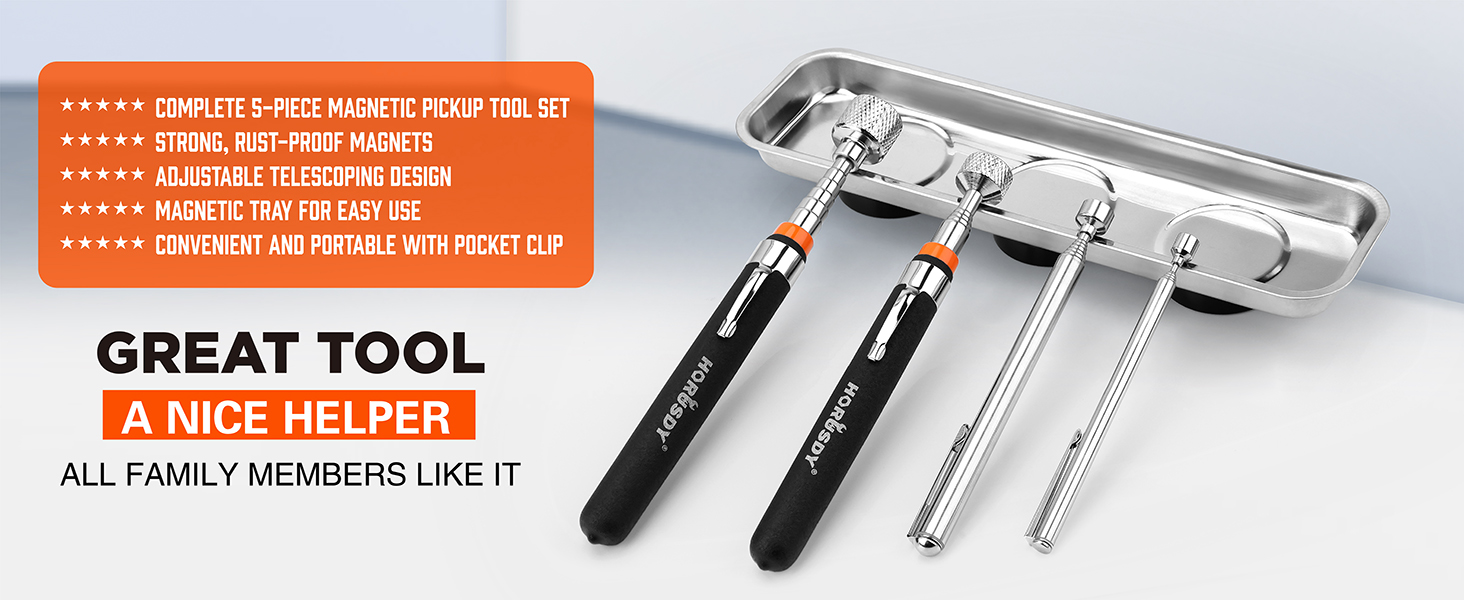 magnet pick up tool set