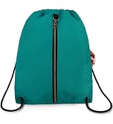 BeeGreen Drawstring Backpack Sports Gym Bag With Shoe Compartment and Two Water Bottle Holder …