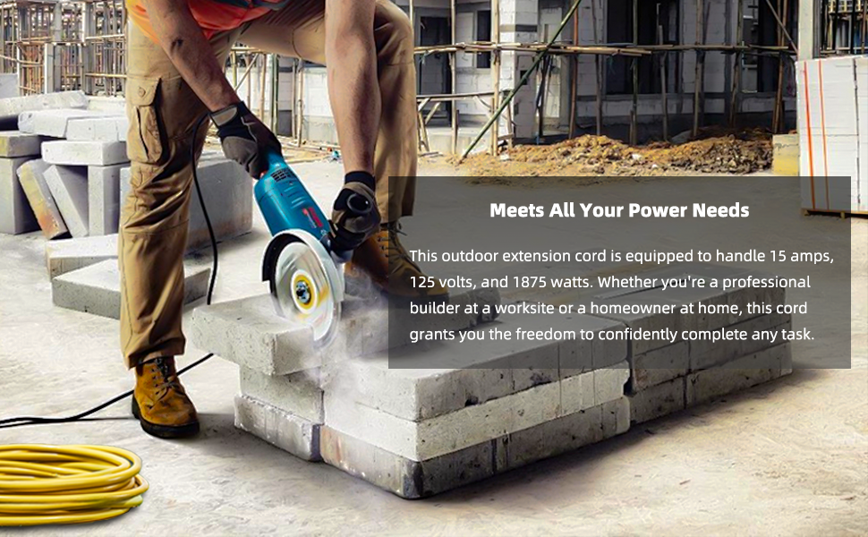 Yellow extension cord