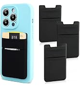 Zemexy Cell Phone Card Holder Wallet Stick on for Back of Phone,Stretchy Adhesive Sticker Credit/...