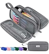 TOPBIDAI Large Pencil Case Pouch for Girls Boy Women Men Adults, Big Capacity Canvas Pencil Bag, ...