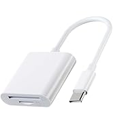 USB C SD Card Reader for iPhone 15/iPad/MacBook/Mac, Dual Slot Type C Reader Supports SD and Micr...