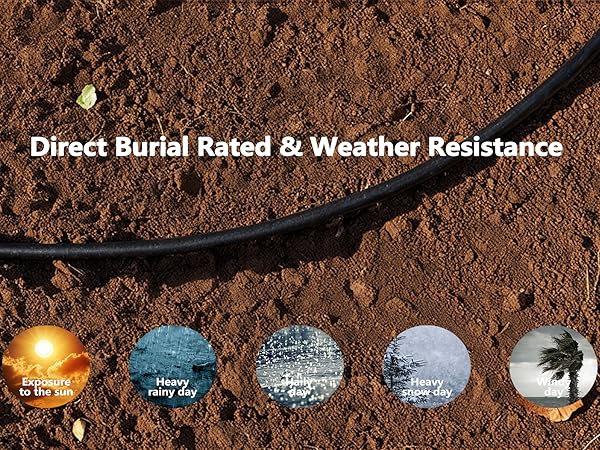 Direct Burial Rated &amp; Weather Resistance