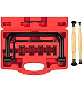WETT Valve Spring Compressor Set, Engine Valve Spring Clamp Removal Tool with Valve Lappers, C Cl...