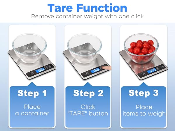 BAKFEE Food Scale, Rechargeable Kitchen Scale