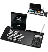 Small Glass Desktop Whiteboard Dry-Erase-Board - Computer Keyboard Stand with Calculator White Bo...