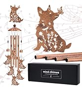 LIRAVENO Corgi Gifts Wind Chimes - Dog Decor Outdoor Windchimes Garden Lawn Patio Yard Indoor Hom...