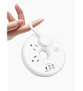 i-Donut Travel Power Strip, NTONPOWER Power Strip with 3 USB Ports(1 USB C), 3 Outlets, Travel Ex...