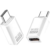 Danfetsoy 80Gbps USB C Extender Adapter, 240W USB Type C Extension Adapter, White Type C Male to ...