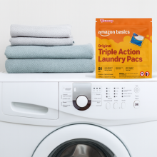 laundry bag on top of laundry machine