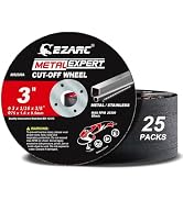 EZARC Cut Off Wheels 25 Pack, 3” x 1/16” x 3/8” Cutting Wheel, Metal &amp; Stainless Steel Cutting Di...