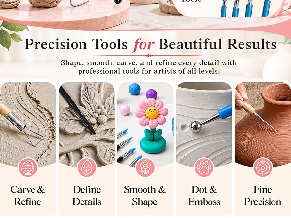 clay tools pottery tools polymer clay tools air dry clay tools clay sculpting tools