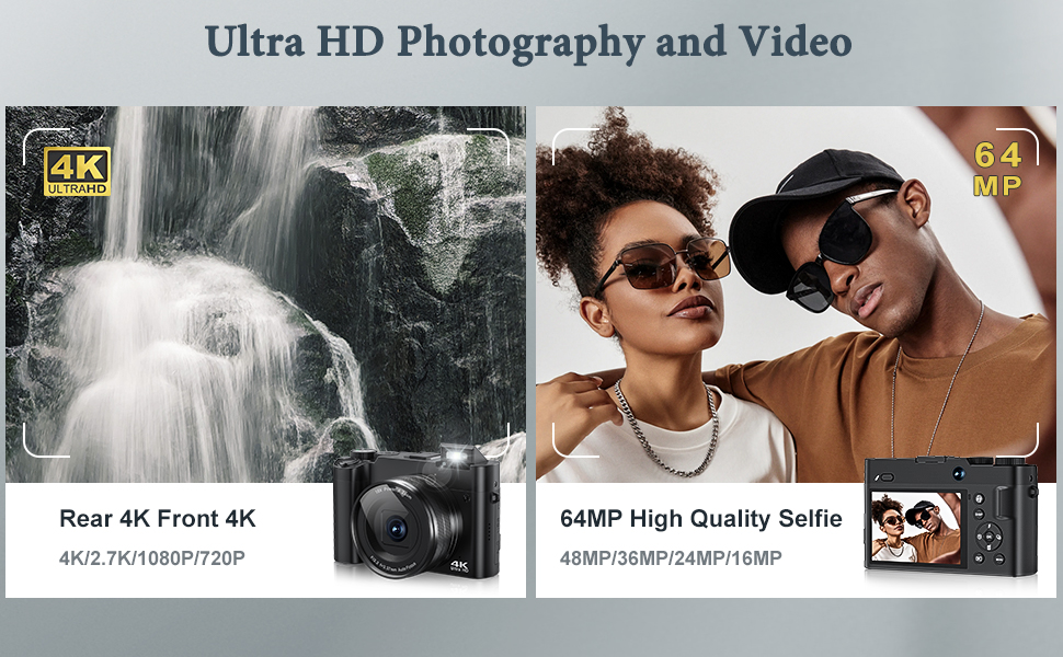 Digital camera for photography and video