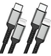 6ft USB C to iPhone Charger Cord Long, 2 Pack USB Type C to Lightning Cable PD Fast Charging USB-...