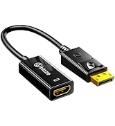 biaze DisplayPort to HDMI Adapter Cable, 1080P Full HD DP Male to HDMI Female Converter Cord, Plu...