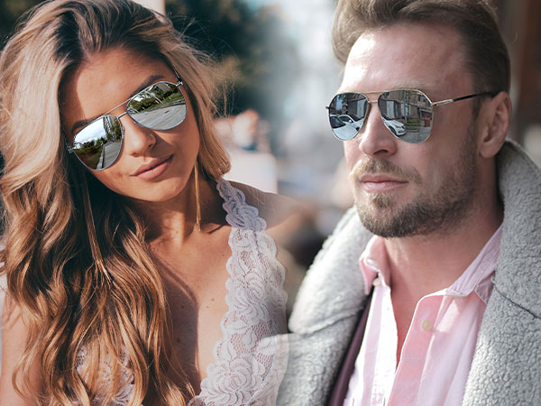 Joopin Mirrored Silver Sunglasses for Women Men with Spring Hinge
