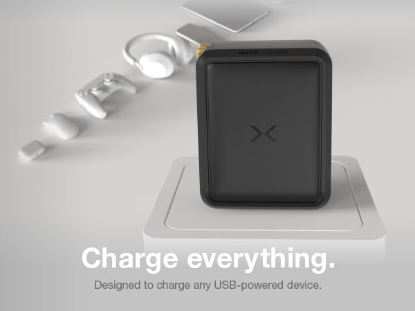Charge everything - smartphones, tablets, laptops, headphones, earbuds, speakers, gaming controllers