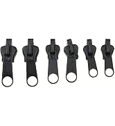 6Pcs Black Fix Zip Puller, Zip Slider Repair Instant Kit, Instant Zipper Set, Fix Zipper Removabl...