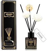 Black Glass Bottle Scent Diffuser, 1.7 oz Reed Diffuser with Sticks, Home Fragrance for Bookshelf...