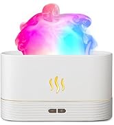 Aegci Essential Oil Diffuser,Humidifier with 7 Colors Flame Light,180ml Air Humidifiers for Bedro...