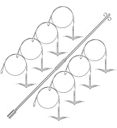 hannger 8 Pack Ground Earth Anchors with Driving Rod, Earth Anchor Cable Stakes, Easy Hook Anchor...