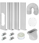SUREPHON Portable Ac Window Vent Kit,Adjustable Air Conditioner Window Seal Kit with 5.9 Inch Dia...