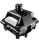 DRAOZA GATERON Ghost Keyboard Switches,Full POM Pre-lubed 48gf Linear RGB LED 5 Pin 22mm Dual-Sta...