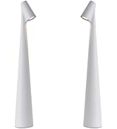 Hebangya Set of 2 Cordless Table Lamps 3 Levels Brightness Battery Operated LED Desk Lamp Recharg...