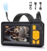 4.3" HD Endoscope Camera, IP67 Waterproof Inspection Borescope, 1080P Snake Camera with 8 LED Lig...