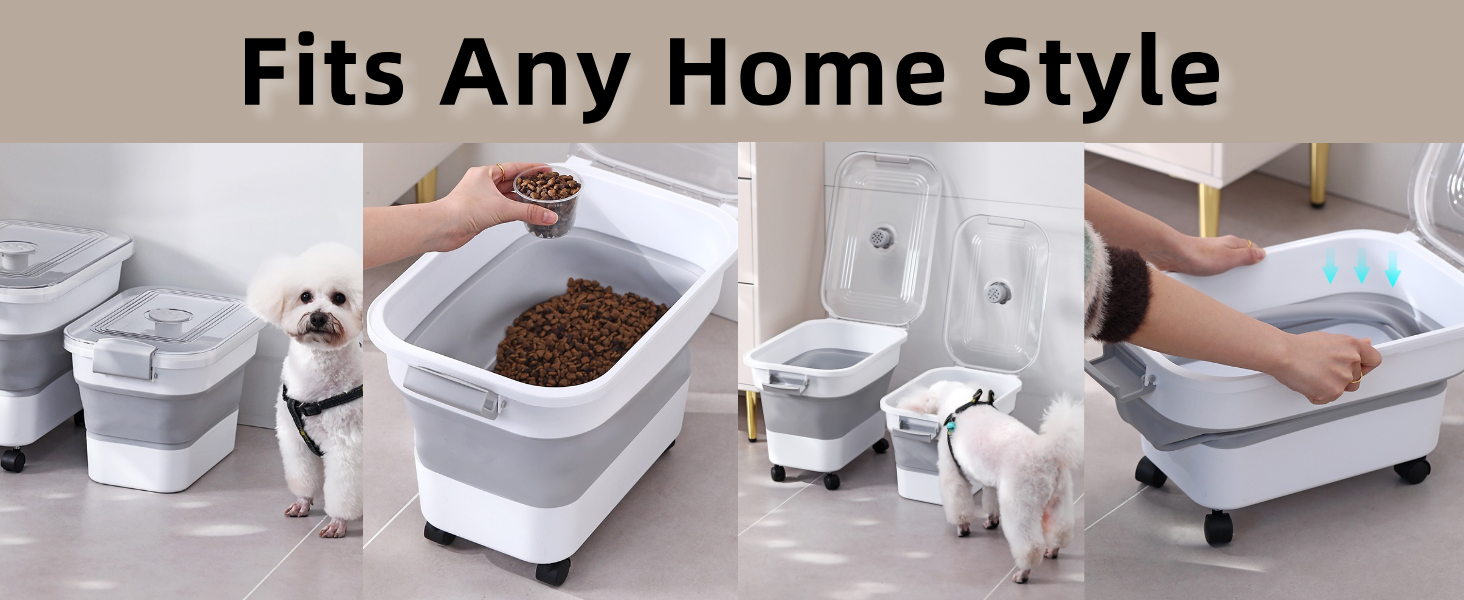DDMOMMY Collapsible 30-Pound Dog Food Bin