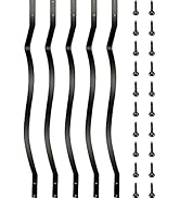 VEVOR Deck Balusters, 32.25"x1" Metal Deck Spindles, 61 Pack Staircase Baluster with Screws, Alum...