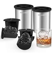 Clear Ice Cube Maker - 2" Trump - Stainless Steel Clear Ice Maker - Compact Design - for Whiskey,...
