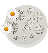 Daisy Silicone Molds, Flower Shaped Fondant and Chocolate Molds, Baking Tools for Cake Cupcake Po...