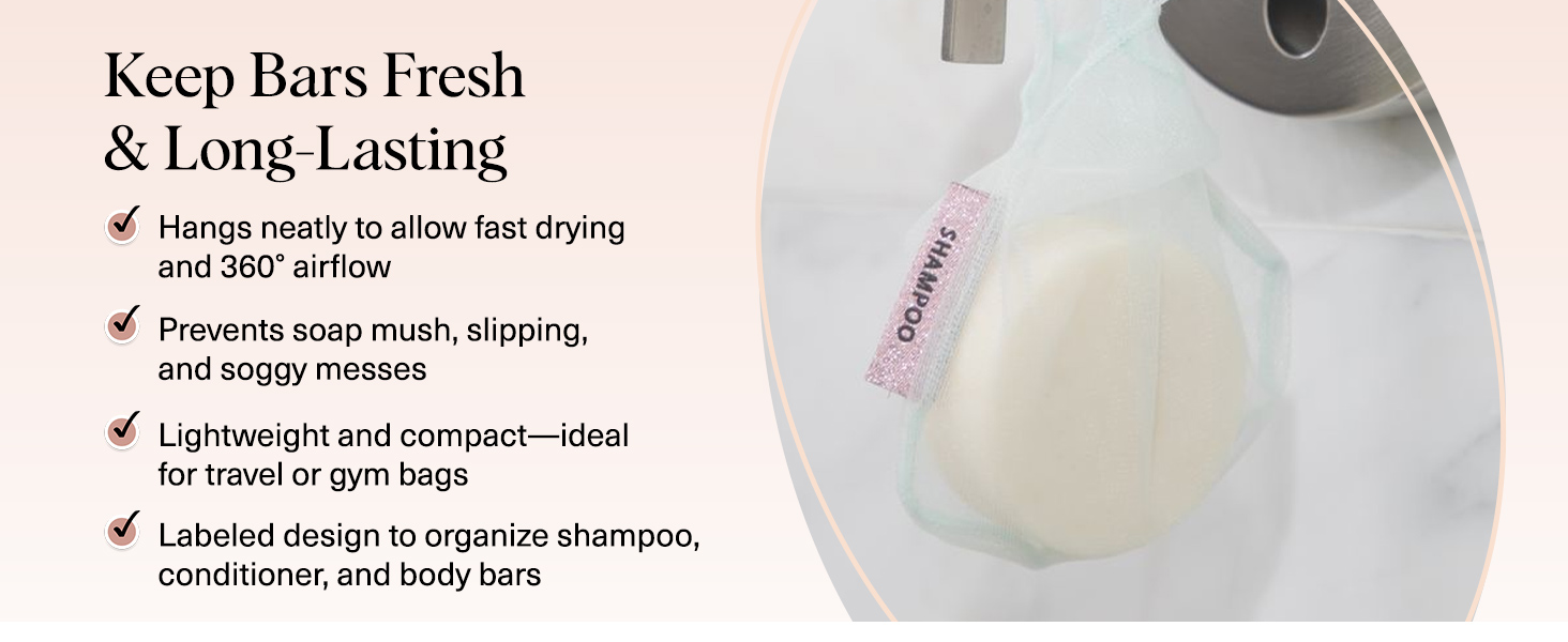 Kitsch Bar Soap Saver Bag - Mint