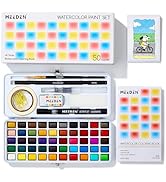 MEEDEN Travel Watercolor Paint Set: 50 Colors Watercolor Paints for Beginner with Brushes &amp; Conce...