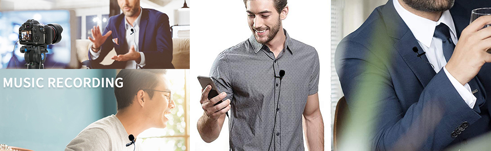 Omnidirectional Condenser Mic, Clip on Microphone, Lapel Microphone