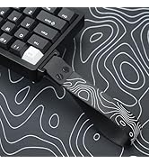 dagaladoo Custom Keyboard Straps,Black Topographic Pattern Snap Straps for Multiple Mechanical Ke...