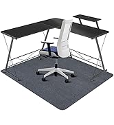 Chair Mat for Hard Floors, QQpony 1/6" Thick 63"x51" Office Chair Mat for Hardwood Floors, Premiu...