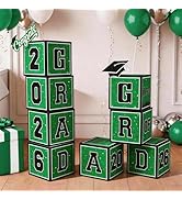 2026 Graduation Decorations, 4Pcs Graduation Boxes, So Proud of You and Class of 2026 Balloon Box...