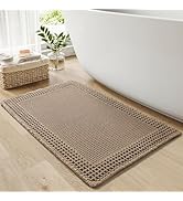 RESARE Waffle Bath Mat for Bathroom, Super Absorbent Bathroom Rugs Non Slip Machine Washable, Ult...
