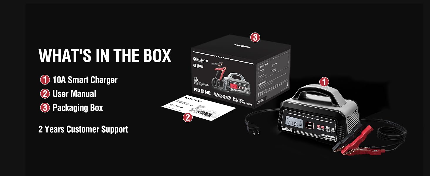 5A/10A Smart Battery Charger and Maintainer