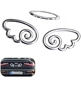 sdidzad 2 PCS Cute 3D Angel Wings Car Rear Stickers, PVC Waterproof Car Window Decal, Exquisite P...