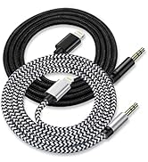 Aux Cord for iPhone, [2Pack/3.3ft] iPhone 3.5mm Headphone Jack Aux Cord Lightning to Aux Audio Ca...