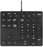 Merdia Numeric Keypads Wired Numpad 34 Keys External Mini Slim Keyboard Magic force for Financial...